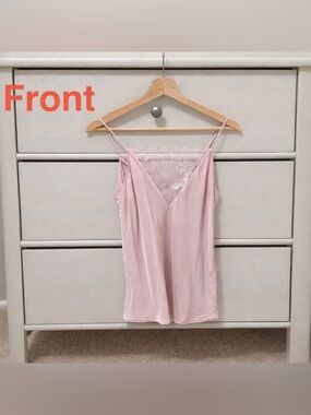 & Other Stories Rose Pink Lace Camisole, Elegant Silky Top - Excellent Condition